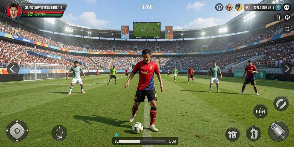 Tampilan gameplay menarik dalam game Football 8768.