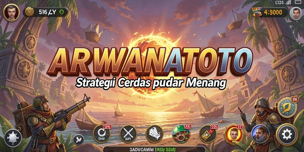 Screenshot gameplay ARWANATOTO yang menunjukkan taktik pertempuran menegangkan.
