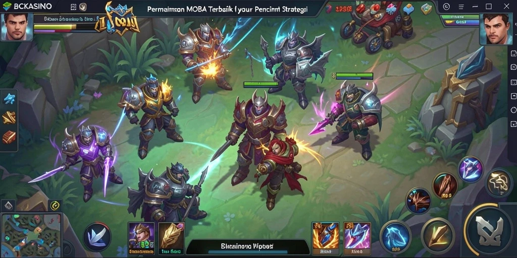 Tampilan gameplay menarik dari BCKASINO dalam pertarungan tim.