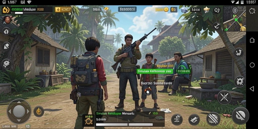 Screenshot gameplay KO857 yang menampilkan interaksi karakter.