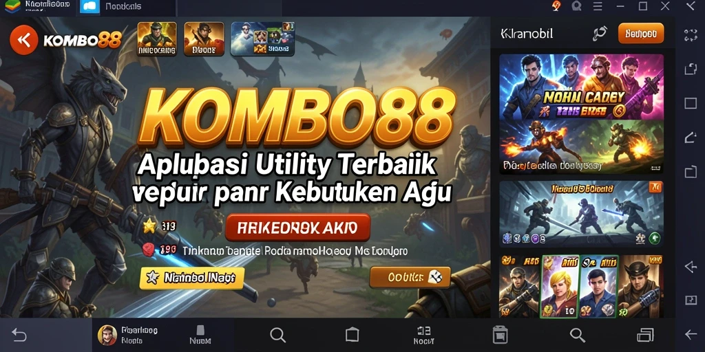 Tampilan antarmuka KOMBO88 yang menawan dan fungsional.