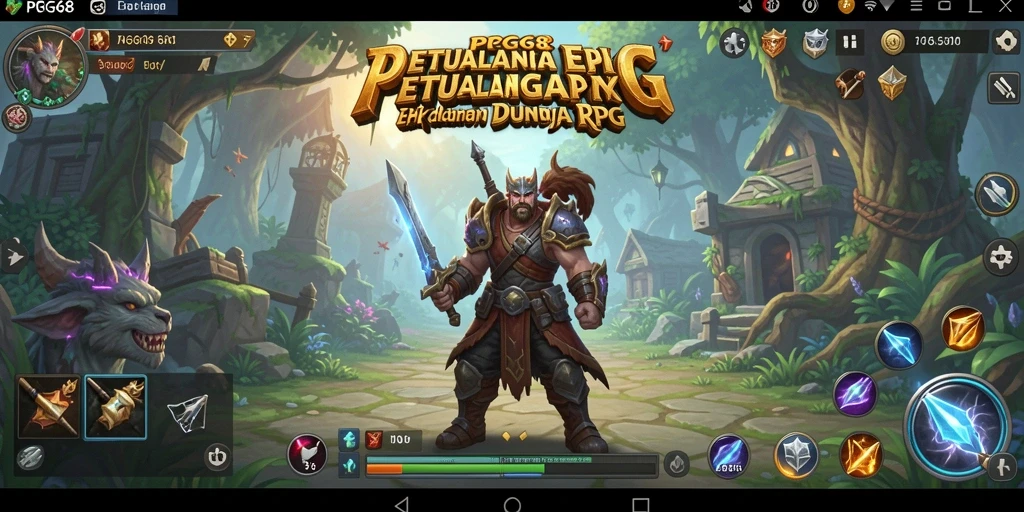 Tampilan gameplay RPG yang mendebarkan dan penuh aksi.
