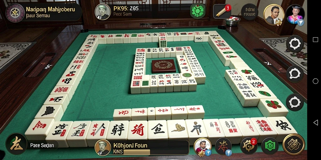 Tampilan gameplay PK95 menampilkan keindahan Mahjong yang memikat.