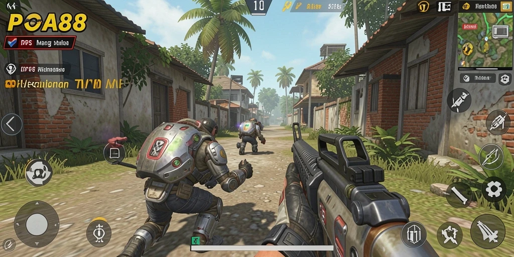 Screenshot gameplay POA88 yang menampilkan aksi seru dalam TPS.