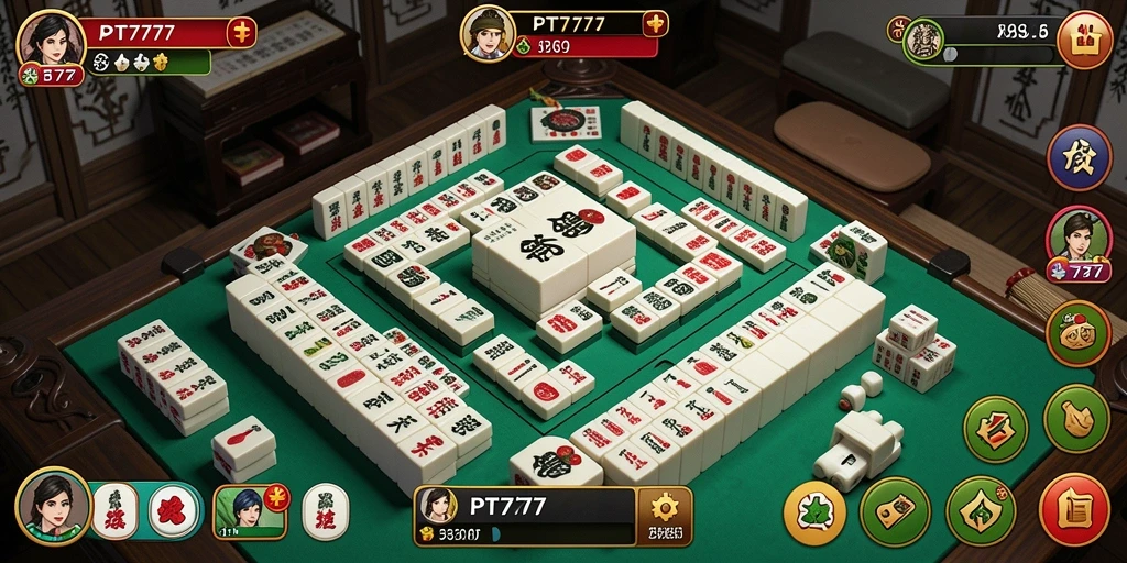 Tampilan gameplay Mahjong yang menegangkan dan menarik.