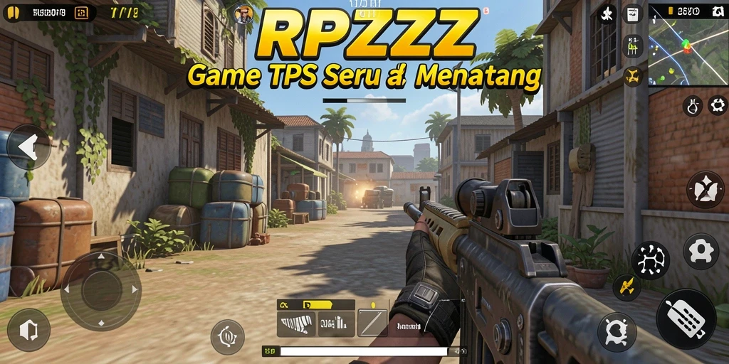 Gameplay seru RPZZZ dengan pertempuran mendebarkan.