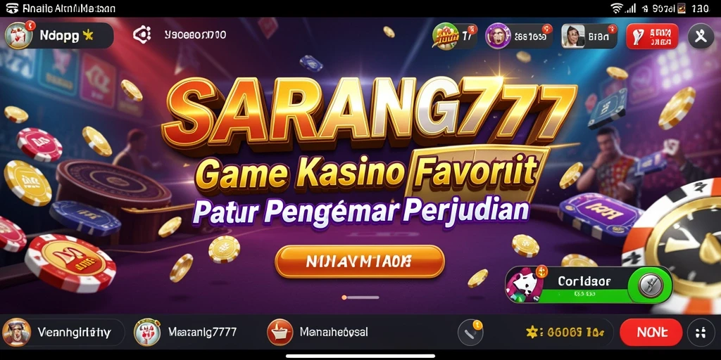 Tampilan gameplay menarik di SARANG777, menampilkan slot dan meja permainan.