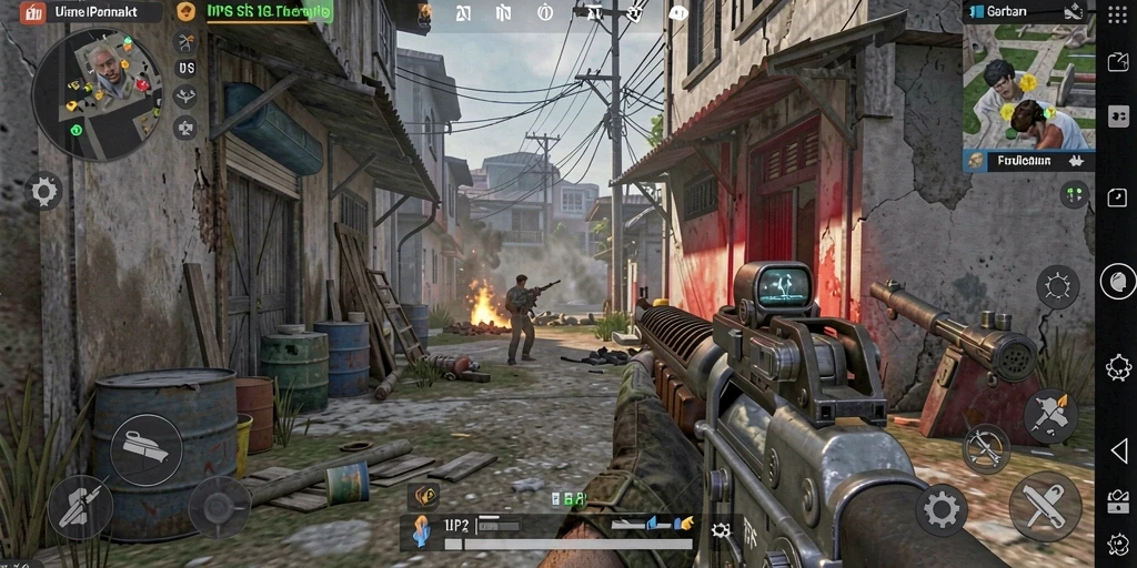 Tampilan gameplay V21 yang menegangkan dan penuh aksi.