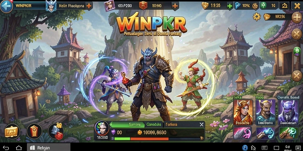 Tampilan gameplay <strong>WINPKR</strong> yang menakjubkan dan penuh aksi.