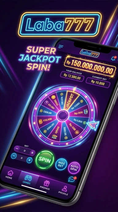 Screenshot aplikasi Laba777 menunjukkan berbagai pilihan kategori aplikasi.